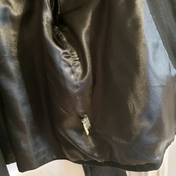 Della Spiga Black Coat Elbow Cuffed Sleeves Sweater Arms Chrome Button W-Size 10 - Picture 8 of 11